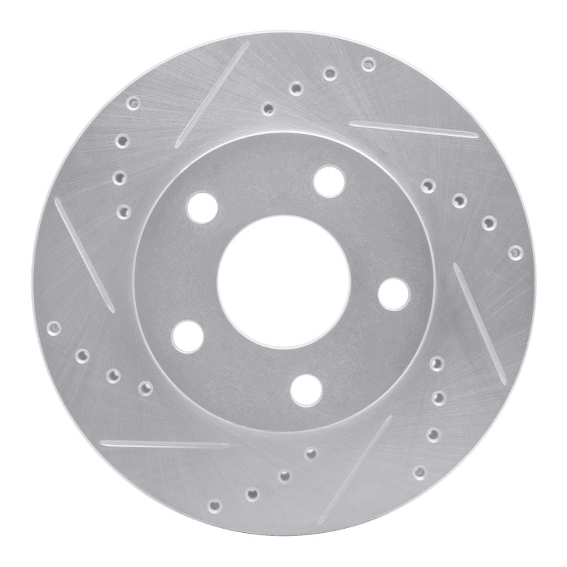 R1 Concepts R1 87-90 Chrysler Town & Country Front Left Drilled & Slotted Silver Brake Rotor
