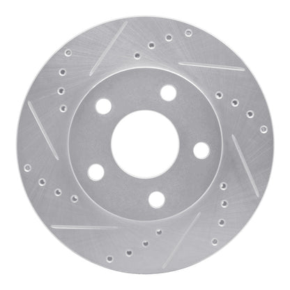 R1 Concepts R1 87-90 Chrysler Town & Country Front Left Drilled & Slotted Silver Brake Rotor