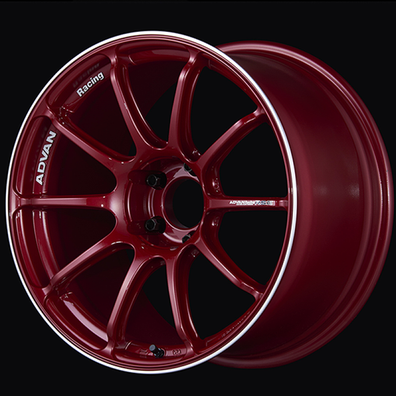 Advan RSIII 18x9.5 / +45 Offset / 5x114.3 / 73mm Bore / Racing Candy Red and Ring