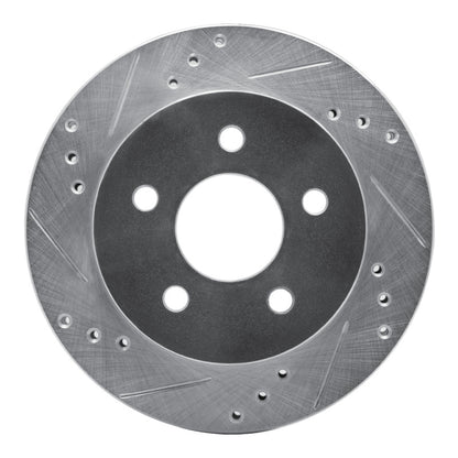 R1 Concepts R1 90-92 Ford Taurus SHO Rear Left Drilled & Slotted Silver Brake Rotor