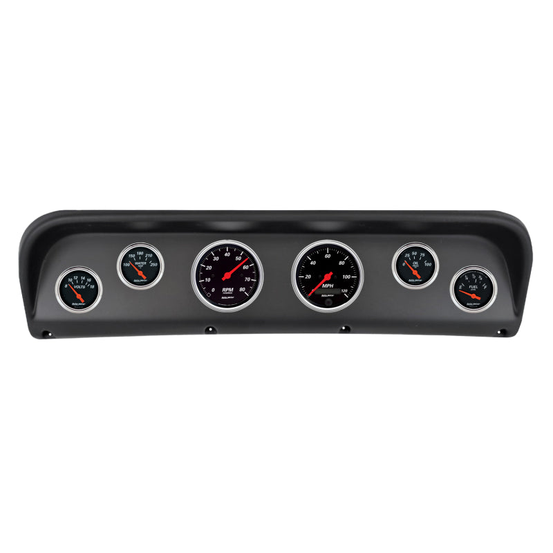 Autometer Designer Black Direct Fit Dash Kit 67-72 Ford F100 (2 x 3-3/8in. / 4 x 2-1/16in.)