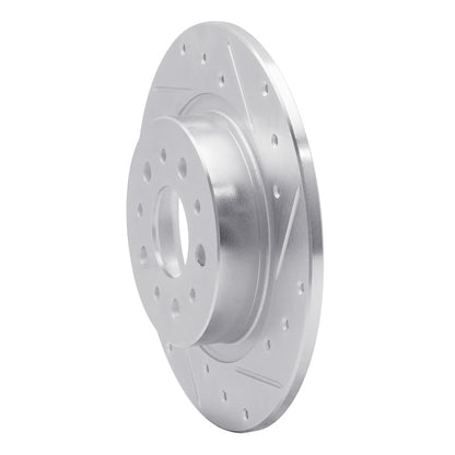R1 Concepts R1 14-19 Fiat 500L Rear Right Drilled & Slotted Silver Brake Rotor