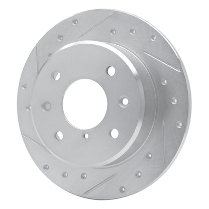 R1 Concepts R1 86-88 Mazda RX-7 Rear Left Drilled & Slotted Silver Brake Rotor