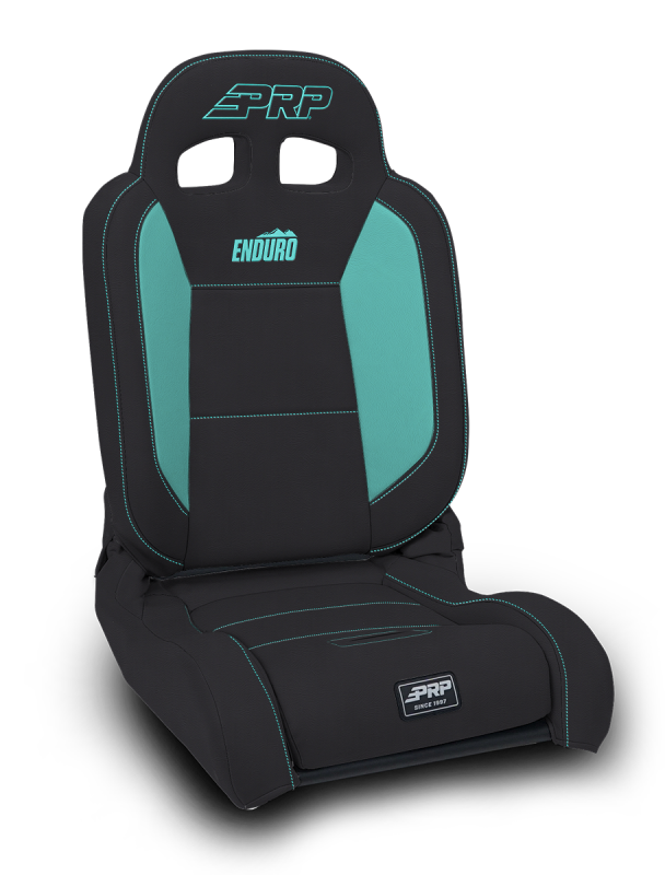 PRP Seats PRP EnduroDaily Reclining Suspension Seat - Black/Teal Vinyl - Passenger