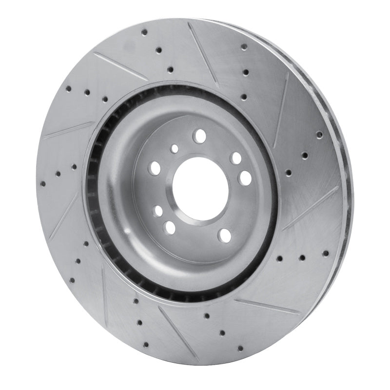 R1 Concepts R1 13-19 Mercedes-Benz GL350 Front Left Drilled & Slotted Silver Brake Rotor