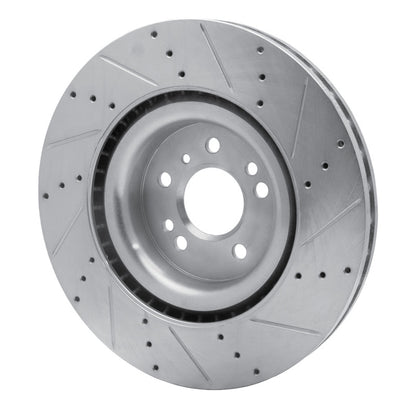 R1 Concepts R1 13-19 Mercedes-Benz GL350 Front Left Drilled & Slotted Silver Brake Rotor