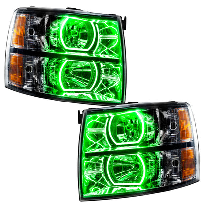 ORACLE Lighting Oracle 07-13 Chevrolet Silverado SMD HL - Black - Square Style - ColorSHIFT