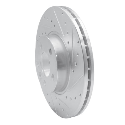 R1 Concepts R1 01-03 Volkswagen EuroVan Front Right Drilled & Slotted Silver Brake Rotor
