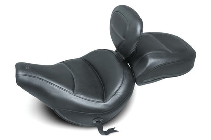 Mustang Motorcycle Mustang 18-21 Harley Heritage Classic Standard Deluxe Touring Solo Seat w/Driver Backrest - Black