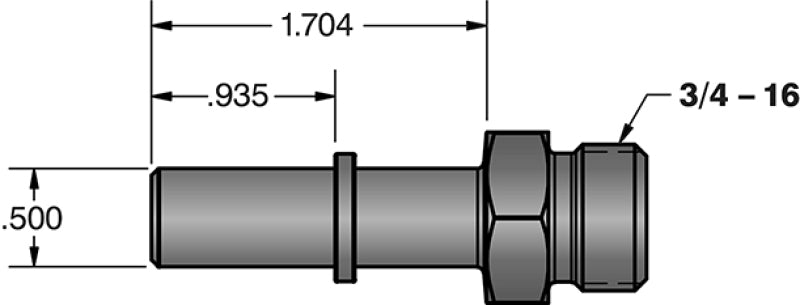 Fleece Performance Universal 1/2in. Quick Connect to 3/4in-16 O-ring (-8 AN)