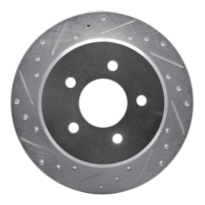 R1 Concepts R1 91-95 Ford Crown Victoria Rear Left Drilled & Slotted Silver Brake Rotor