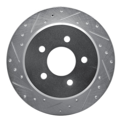 R1 Concepts R1 91-95 Ford Crown Victoria Rear Left Drilled & Slotted Silver Brake Rotor