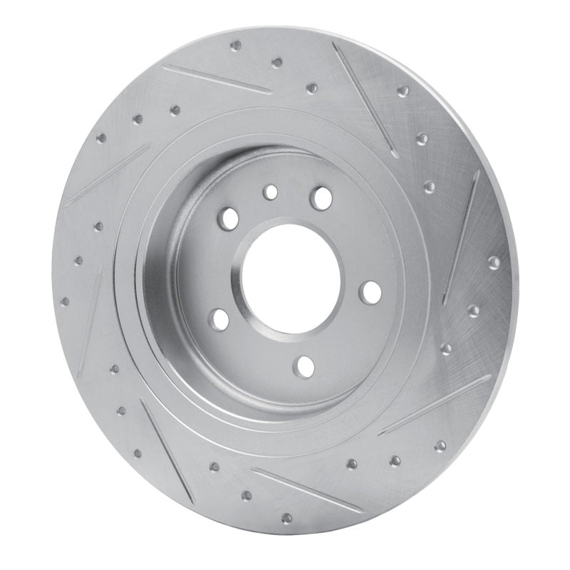 R1 Concepts R1 16-18 Buick Envision Rear Left Drilled & Slotted Silver Brake Rotor