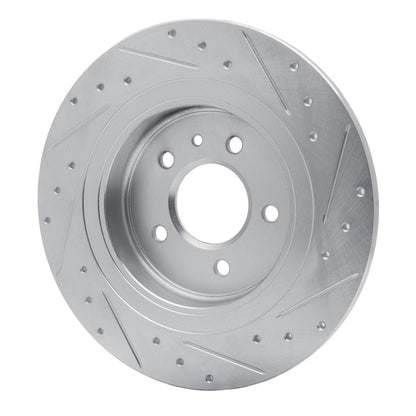R1 Concepts R1 16-18 Buick Envision Rear Left Drilled & Slotted Silver Brake Rotor