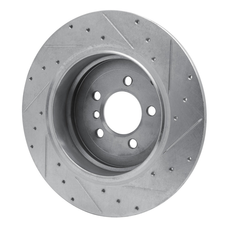 R1 Concepts R1 03-05 Land Rover Range Rover Rear Left Drilled & Slotted Silver Brake Rotor