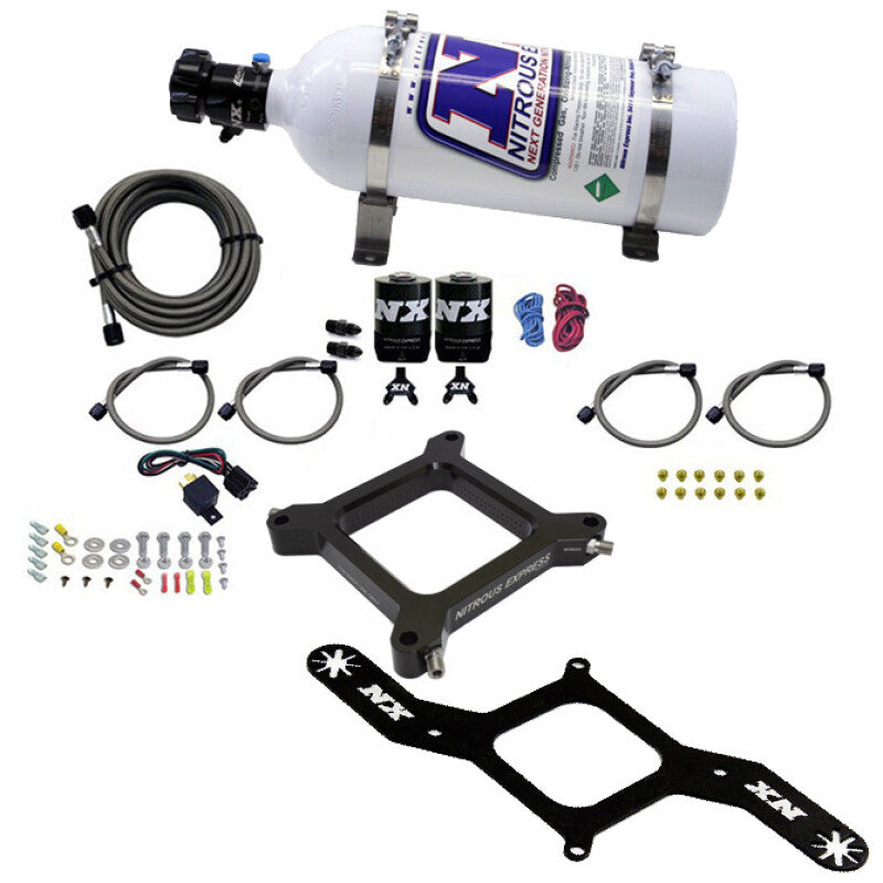 Nitrous Express 4150 Assassin Plate Stage 6 Nitrous Kit (50-300HP) w/5lb Bottle