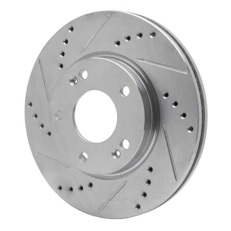 R1 Concepts R1 01-05 Hyundai SANTA FE Front Left Drilled & Slotted Silver Brake Rotor