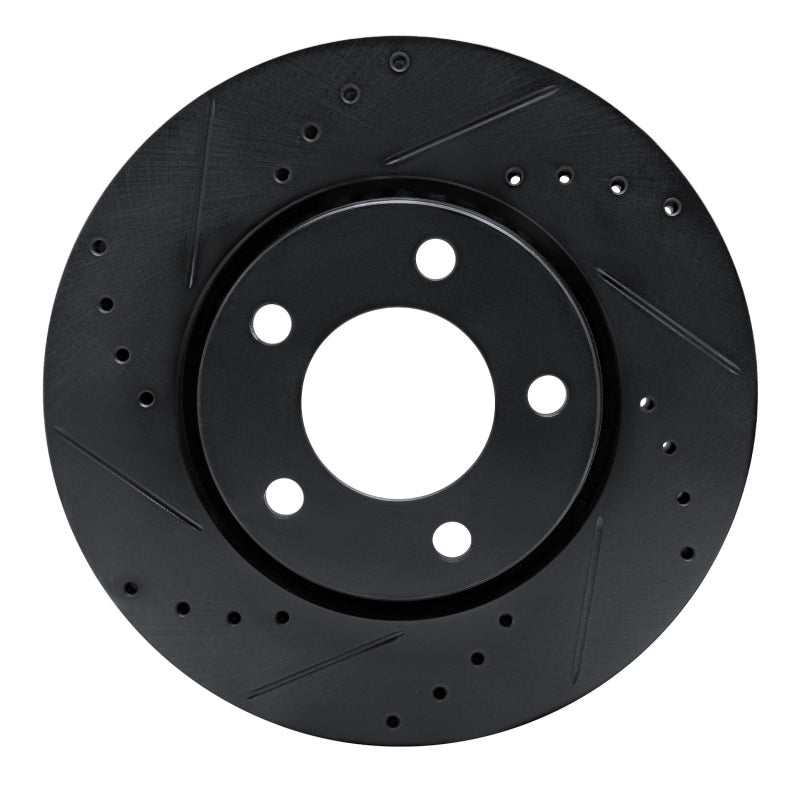 R1 Concepts R1 01-07 Chrysler Town & Country Front Left Drilled & Slotted Black Brake Rotor