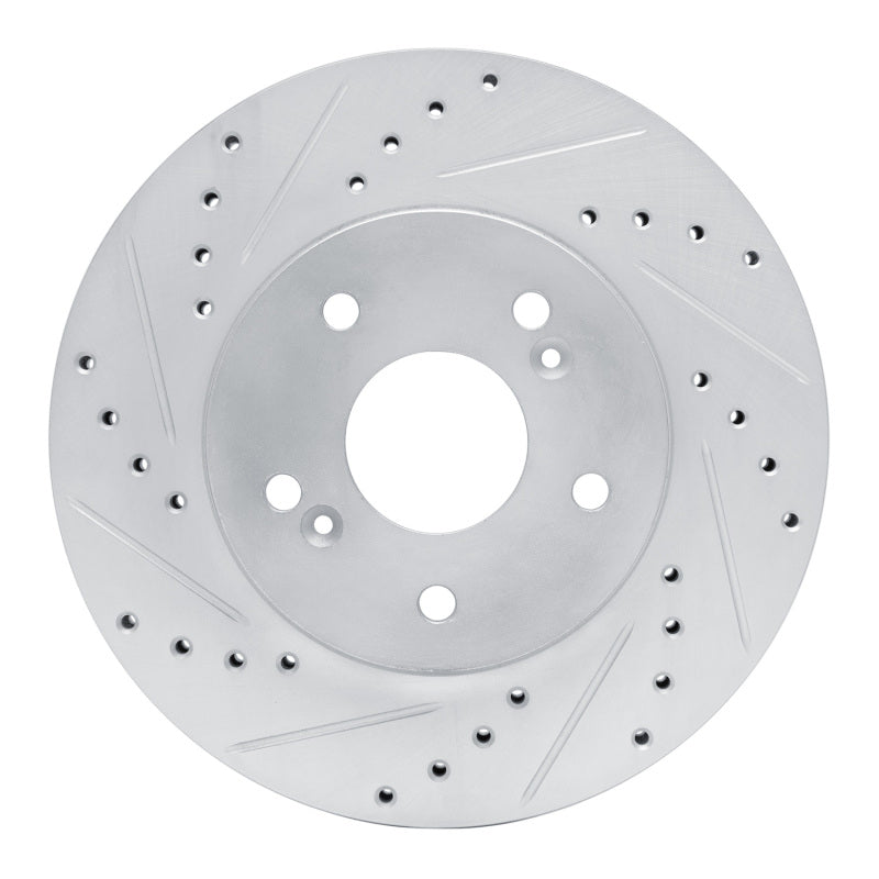 R1 Concepts R1 91-96 Acura NSX Rear Left Drilled & Slotted Silver Brake Rotor