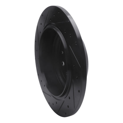 R1 Concepts R1 18-25 Jeep Wrangler Rear Right Drilled & Slotted Black Brake Rotor