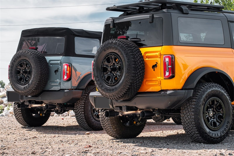 CORSA Performance Corsa 21-25 Ford Bronco 2.3L 2-Door 2.75in Cat-Back Dual Rear Exhaust w/ 4in Straight-Cut Black Tips