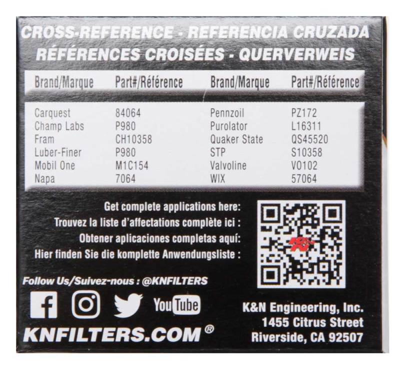 K&N Engineering K&N Toyota / Lexus / Scion 1.50in OD x 2.25in H Oil Filter