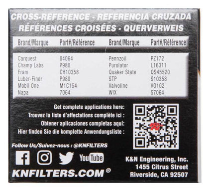 K&N Engineering K&N Toyota / Lexus / Scion 1.50in OD x 2.25in H Oil Filter