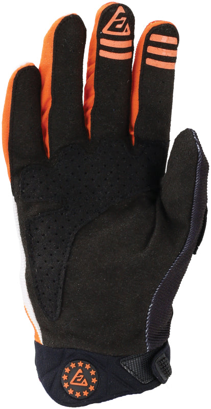 Answer Peak Flo Gloves Black/Hyper Orange/White Youth - Medium