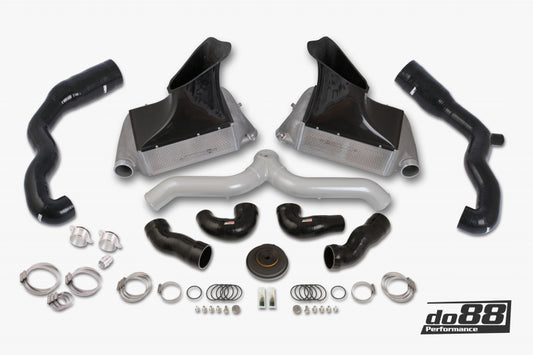 do88 07-09 Porsche 911 Turbo/GT2 (997.1) BigPack Intercooler Kit w/Silver Pipe + Inlets