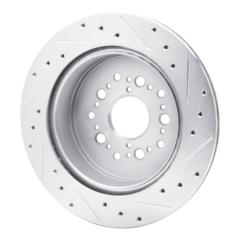 R1 Concepts R1 92-00 Lexus LS400 Rear Left Drilled & Slotted Silver Brake Rotor