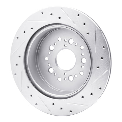 R1 Concepts R1 92-00 Lexus LS400 Rear Left Drilled & Slotted Silver Brake Rotor