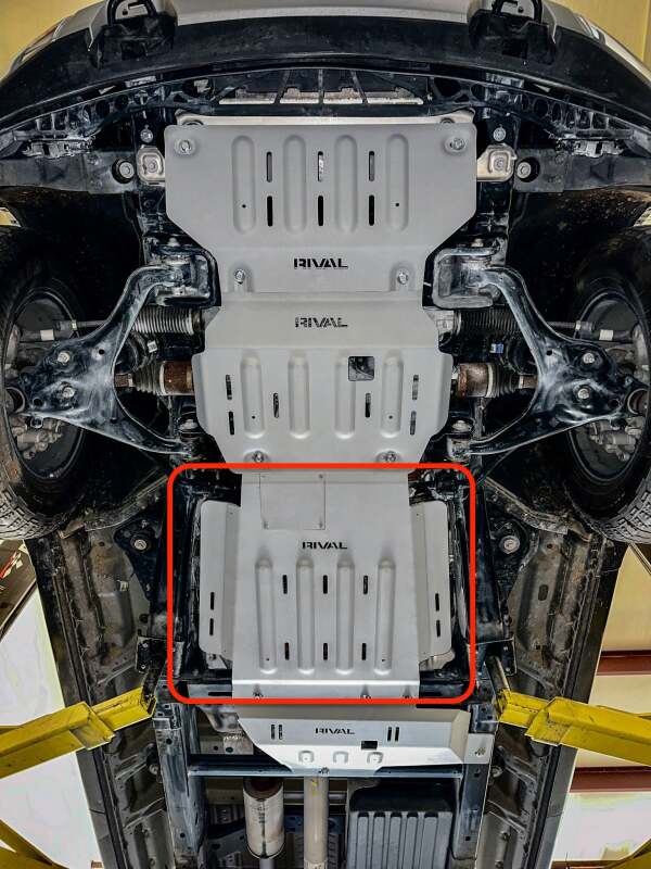 Rival 4x4 Rival 2015-2026 Ford F150 EcoBoost Only Aluminum Transmission Catalytic Converter Skid Plate
