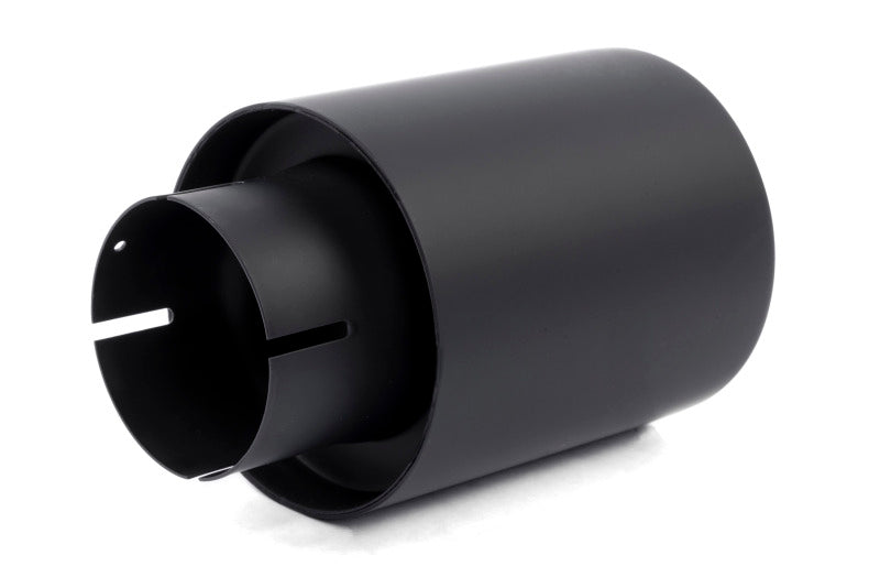 Dinan Double-Walled 4in Clamp-On Exhaust Tip - Black - 4in Outlet / 2.75in Inlet
