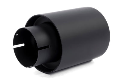Dinan Double-Walled 4in Clamp-On Exhaust Tip - Black - 4in Outlet / 2.75in Inlet