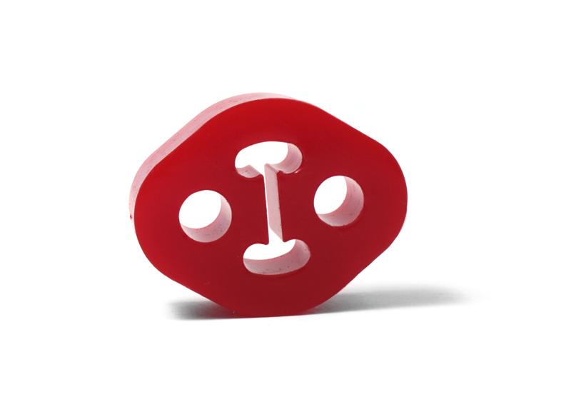 Perrin Performance PERRIN Subaru / Universal 12mm ID 1.5in. Hole Offset Exhaust Hanger - Red (Sold Individually)