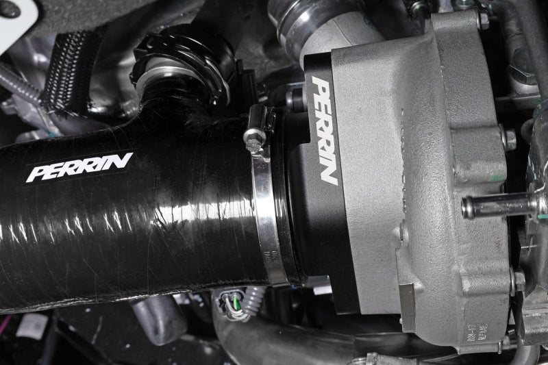Perrin Performance PERRIN 22-26 Subaru WRX / 20-25 LGT & OBXT Turbo Inlet Hose w/Turbo Adapter Flange (Short) - Black