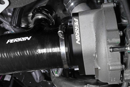Perrin Performance PERRIN 22-26 Subaru WRX / 20-25 LGT & OBXT Turbo Inlet Hose w/Turbo Adapter Flange (Short) - Black