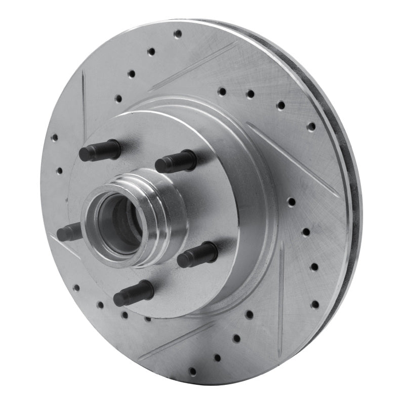 R1 Concepts R1 95-11 Ford Explorer Front Left Drilled & Slotted Silver Brake Rotor