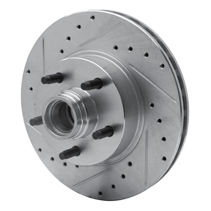 R1 Concepts R1 95-11 Ford Explorer Front Left Drilled & Slotted Silver Brake Rotor