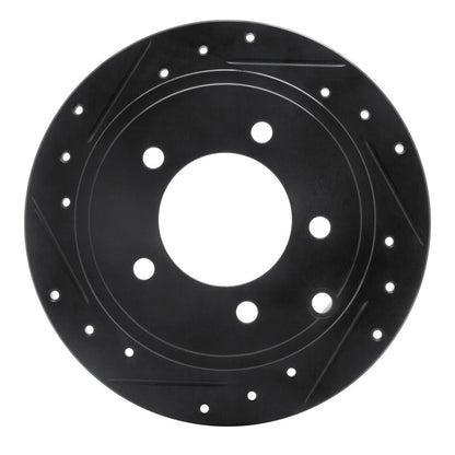 R1 Concepts R1 07-17 Chrysler 200 Rear Left Drilled & Slotted Black Brake Rotor
