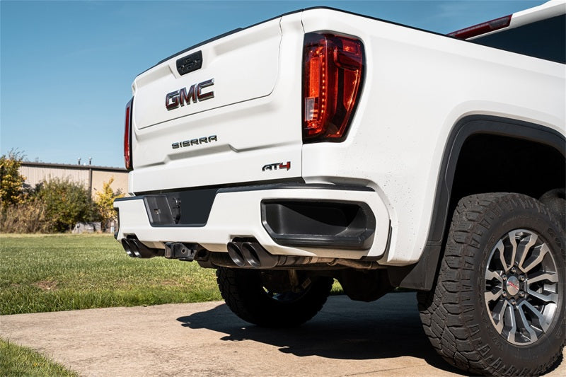 CORSA Performance Corsa 19-25 GMC Sierra 1500 Cat-Back Dual Rear Exit with Twin 4in Black Powder Coat Pro-Series Tips
