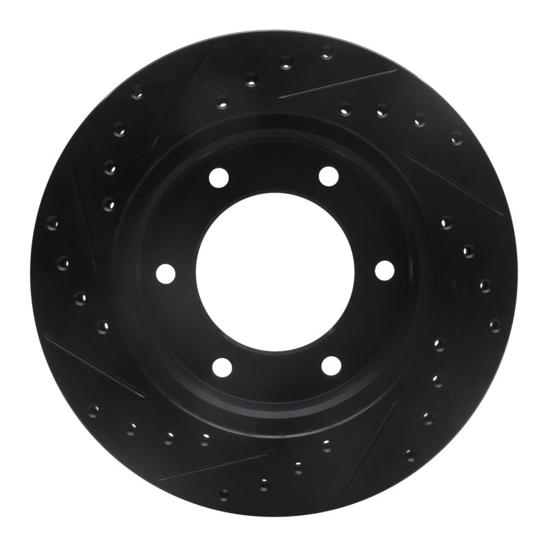 R1 Concepts R1 01-04 Honda Passport Front Right Drilled & Slotted Black Brake Rotor