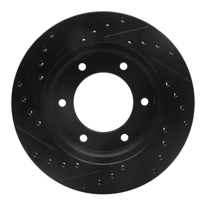 R1 Concepts R1 01-04 Honda Passport Front Right Drilled & Slotted Black Brake Rotor