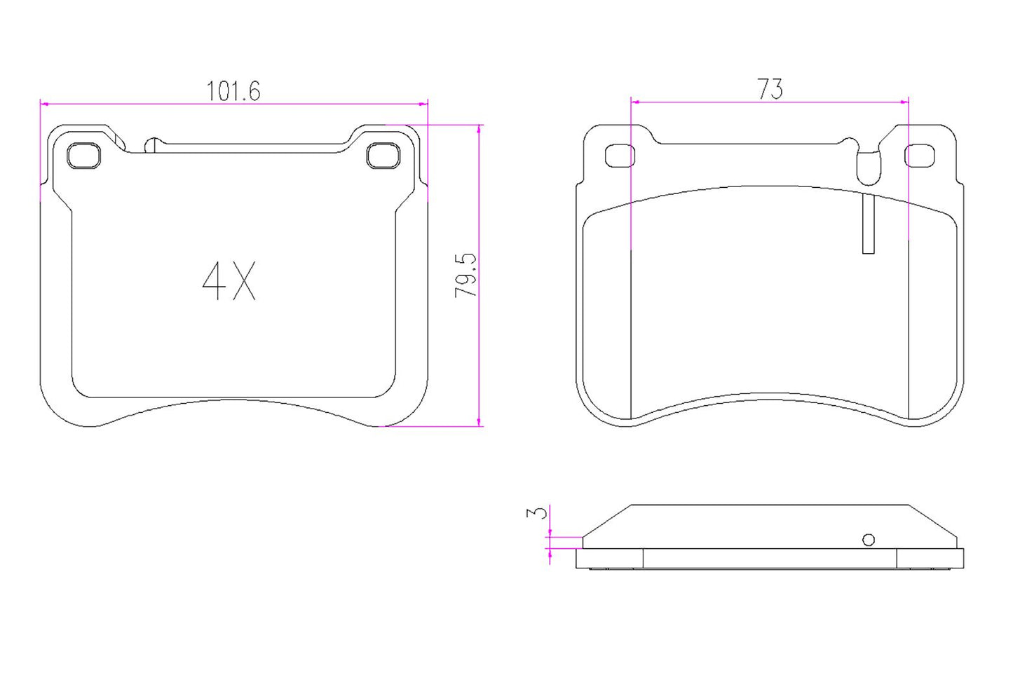 BOGAP C8210173 Brake Pad Set, Disc Brake | ML Performance Car Parts