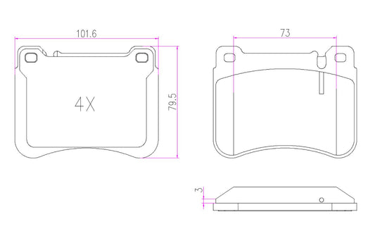 BOGAP C8210173 Brake Pad Set, Disc Brake | ML Performance Car Parts