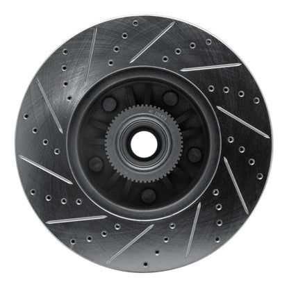 R1 Concepts R1 04-06 Ford E-150 Club Wagon Front Right Drilled & Slotted Silver Brake Rotor