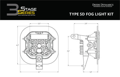 Diode Dynamics SS3 Max Type SD Kit ABL - Yellow SAE Fog