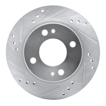 R1 Concepts R1 14-15 Mitsubishi Mirage Front Left Drilled & Slotted Silver Brake Rotor