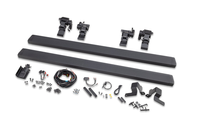 Go Rhino RealTruck 20-24 Jeep Gladiator CC 4dr VoltStep Electric Running Board Kit (Cut/Drill Req.) - Tex Blk