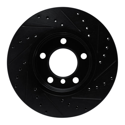 R1 Concepts R1 11-16 Mini Cooper Paceman Front Left Drilled & Slotted Black Brake Rotor